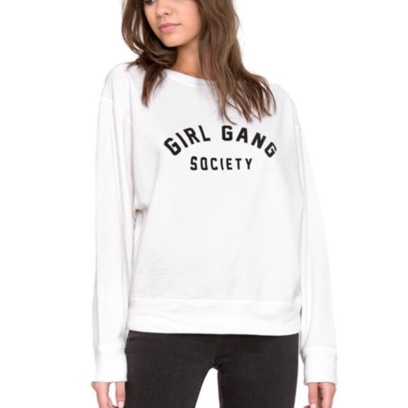 Amuse Society Sweaters - Amuse Society Girl Gang White sweatshirt small